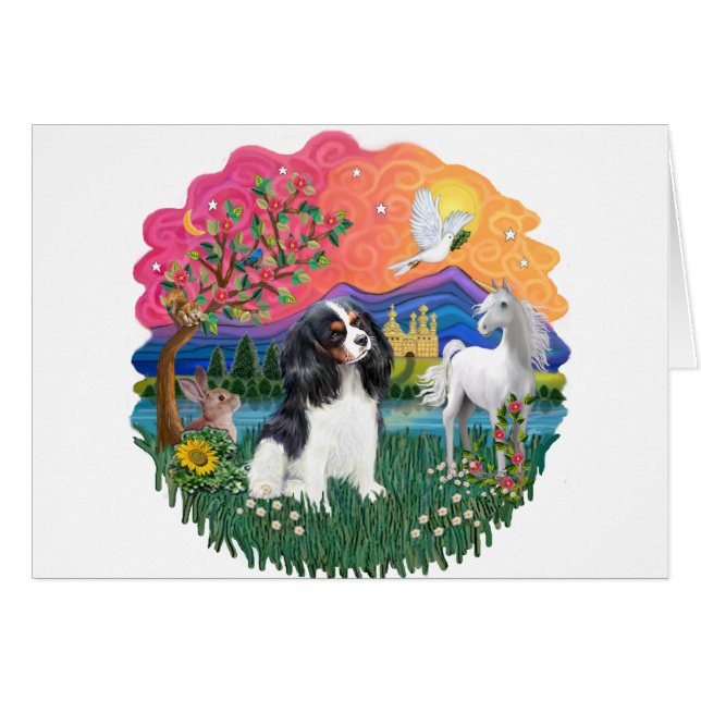 Cavalier King Charles (tri) (Vorderseite (Horizontal))