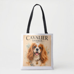 Cavalier King Charles Vintage Kunst Portrait Tote 