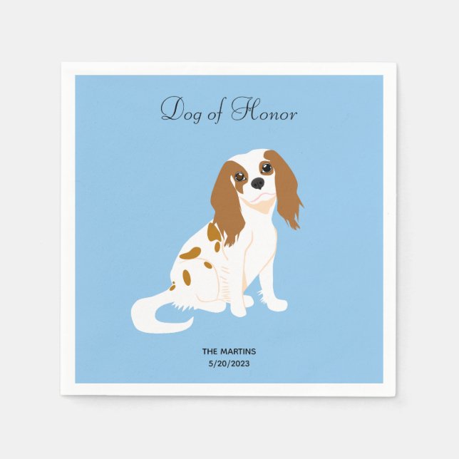 Cavalier King Charles Wedding Cocktail Napkins Serviette (Vorderseite)