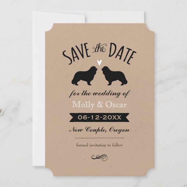 Cavalier King Charles Wedding Save the Date (Vorderseite)