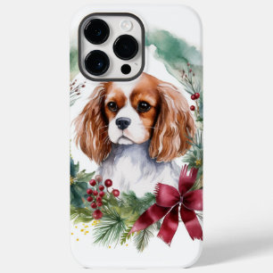 Cavalier King Christmas Wreath Festivals Case-Mate iPhone 14 Pro Max Hülle