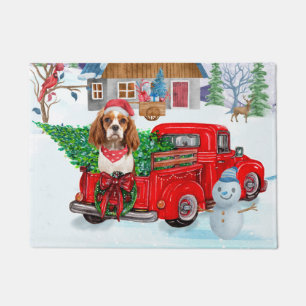 Cavalier King Dog in Christmas Delivery Truck Schn Fußmatte