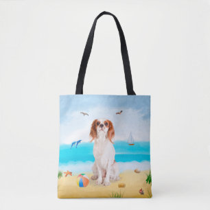 Cavalier King Dog on Beach
