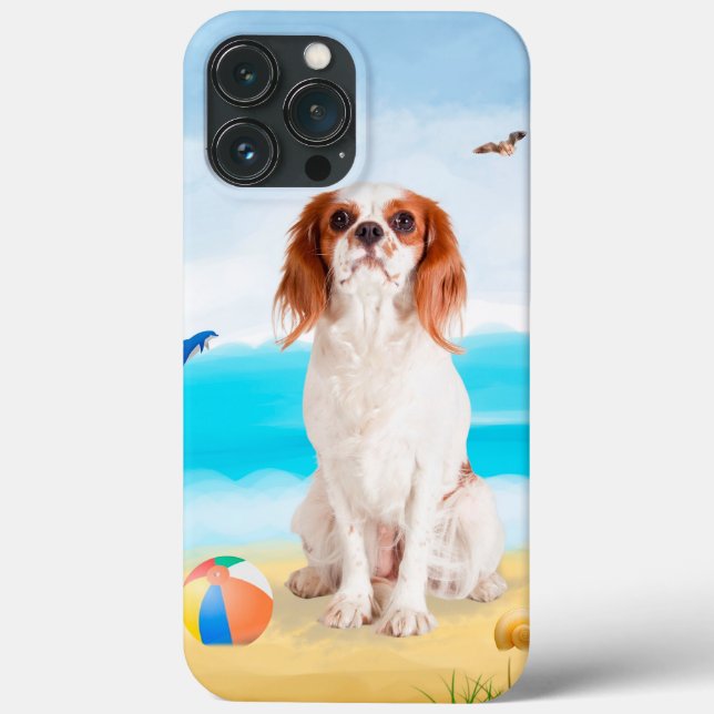 Cavalier King Dog on Beach Case-Mate iPhone Hülle (Rückseite)