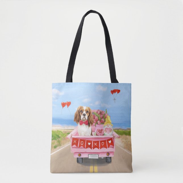 Cavalier King Dog Valentine's Day Lkw Herz (Vorderseite)