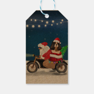 Cavalier King Dog Weihnachtsmann Geschenkanhänger