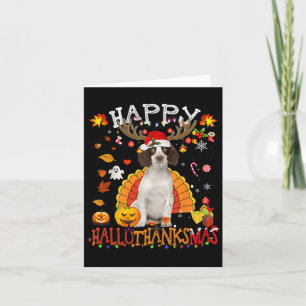 Cavalier King Halloween Weihnachtshund Happy Hallo Karte