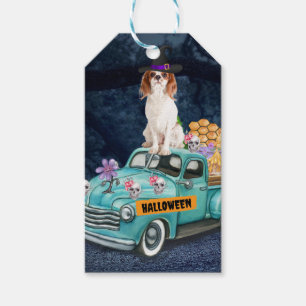 Cavalier King Hund Halloween LKW Gruselige Nacht Geschenkanhänger