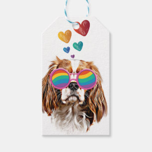 Cavalier King Hund mit Herzen Valentinstag Geschenkanhänger
