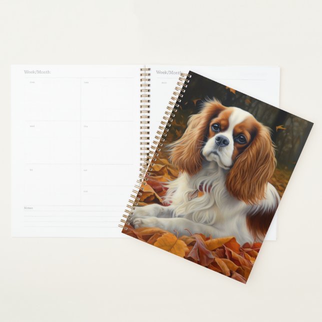 Cavalier King im Herbst Leaves Fall Inspiriert Planer (Anzeige)