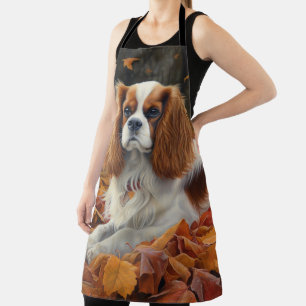 Cavalier King im Herbst Leaves Fall Inspiriert Schürze
