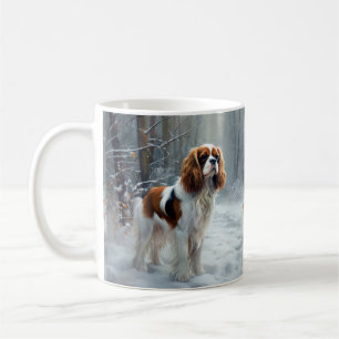 Cavalier King Lass es schneien Weihnachten Gebürst Kaffeetasse