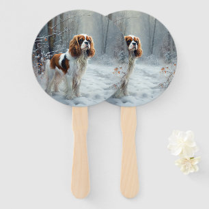 Cavalier King Let It Snow Christmas gebürstet Fächer
