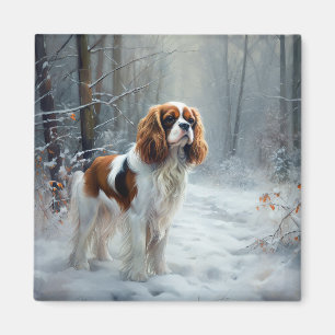 Cavalier King Let It Snow Christmas gebürstet Magnet