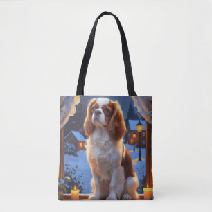 Cavalier King mit Weihnachtsbeleuchtung Urlaub