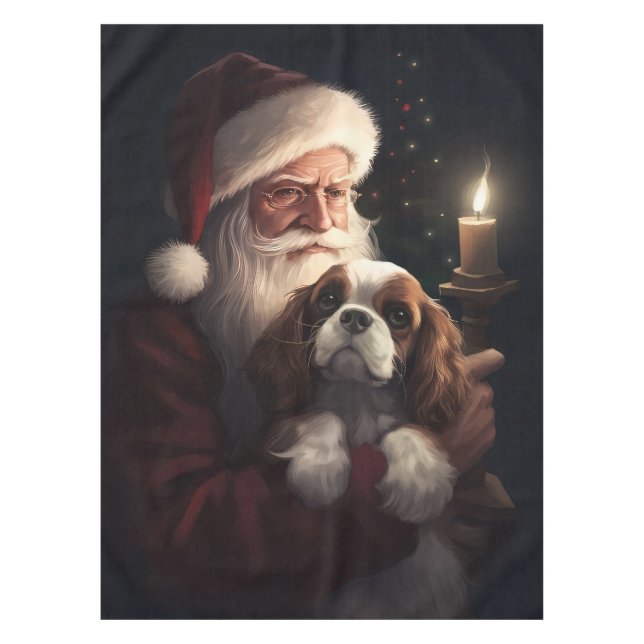 Cavalier King mit Weihnachtsfeiertag Tischdecke (Vorderseite)