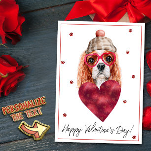 Cavalier King Spaniel Dog Lover Valentine Gift Feiertagskarte