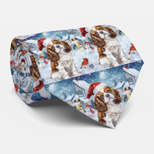 Cavalier King Winter Wonderland Christmas Joy Krawatte