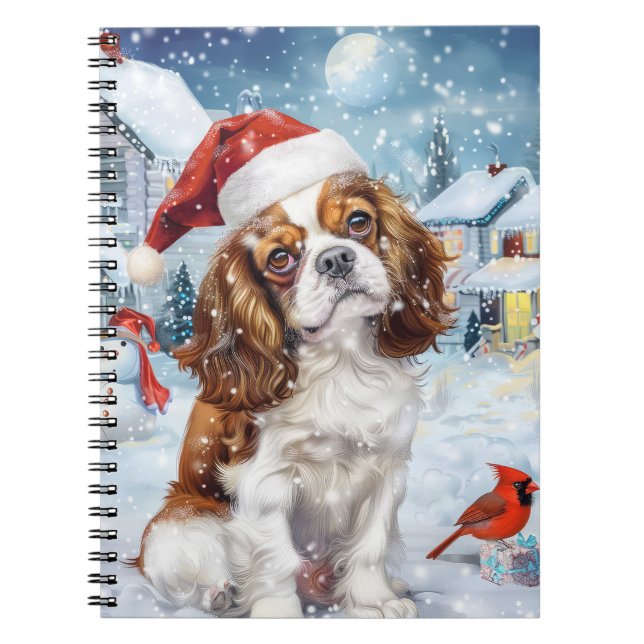 Cavalier King Winter Wonderland Christmas Joy Notizblock (Vorderseite)