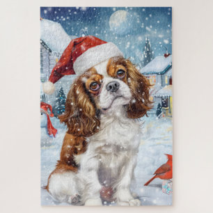 Cavalier King Winter Wonderland Weihnachtsfreude Puzzle