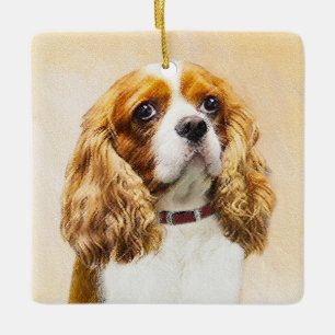 Cavalier König Charles Spaniel Original Malerei Keramikornament