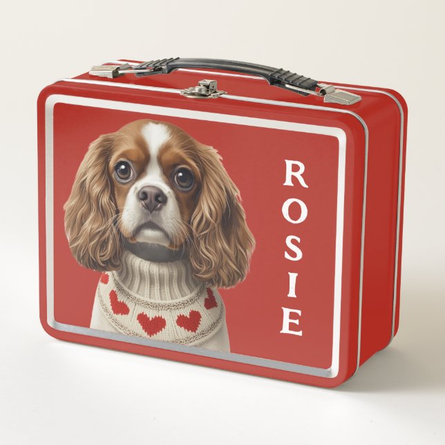Cavalier Love Heart Metall Brotdose (Vorderseite)