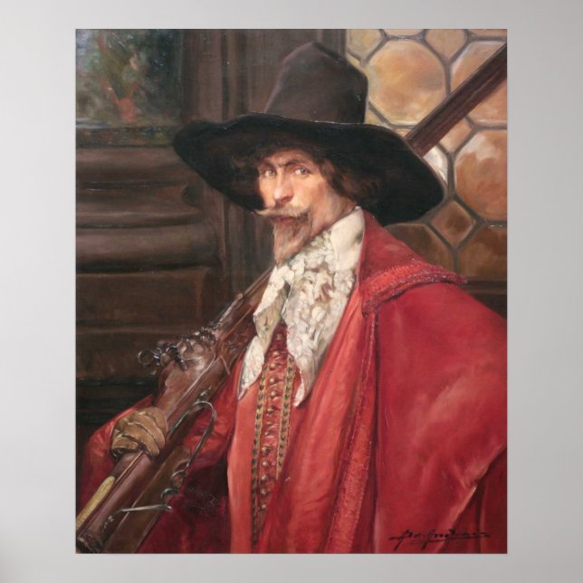 Cavalier mit Musket Poster (Vorne)