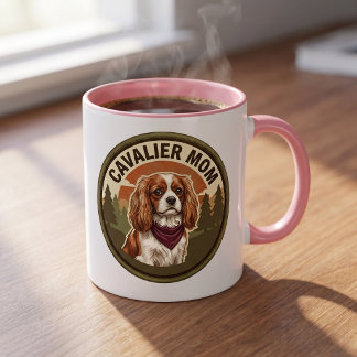 Cavalier-Mutter-Kaffeetasse | King Charles-Hundege Tasse