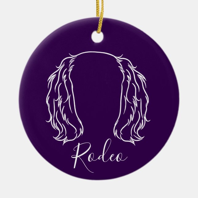Cavalier-Ornament (Om-Logo) Keramik Ornament (Vorne)