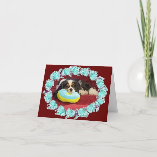 Cavalier Puppy Blank Note Card Karte (Vorderseite)