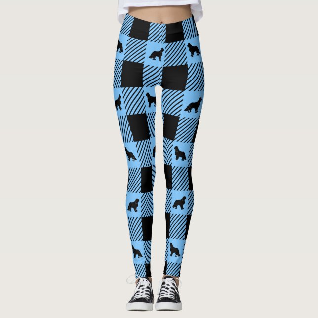 Cavalier Silhouette und Gingham Kariert   Leggings (Vorderseite)