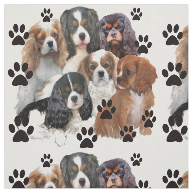 Cavalier Spaniel Fabric Stoff (Muster)