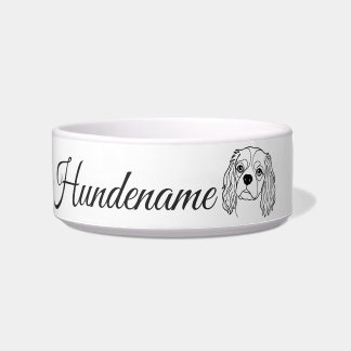 Cavalier Spaniel Line Art personalized bowl Napf