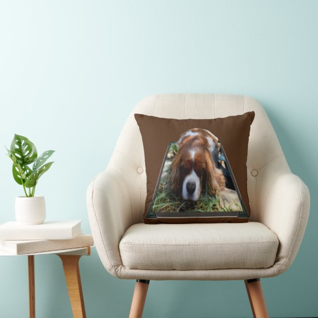 Cavalier Spaniel Popout Art, Cushion Kissen (Stuhl )