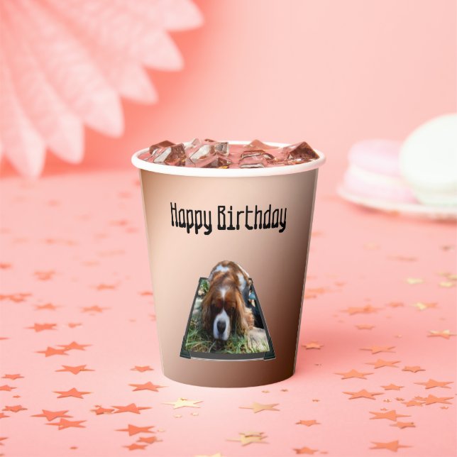 Cavalier Spaniel Popout Art,  Pappbecher (Insitu)