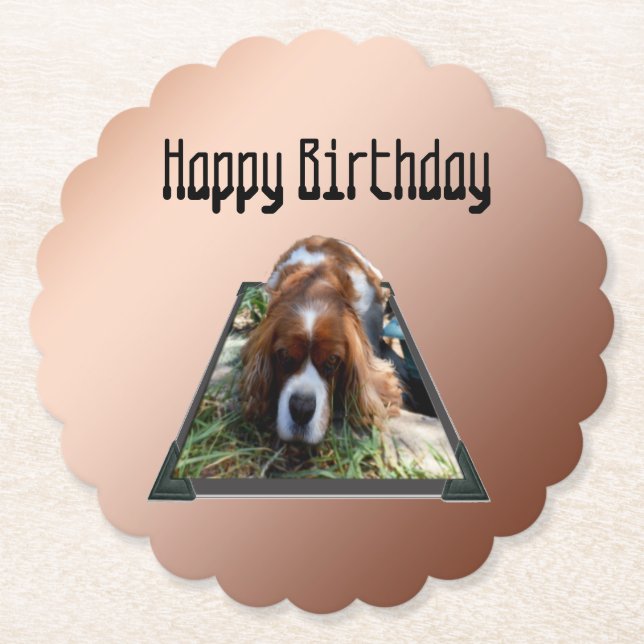 Cavalier Spaniel Popout Art,  Untersetzer (Vorderseite)