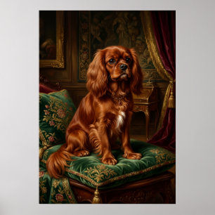 Cavalier Spaniel Royal Barock Poster