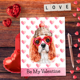 Cavalier Spaniel Sei mein Valentins Hund Valentins Feiertagspostkarte