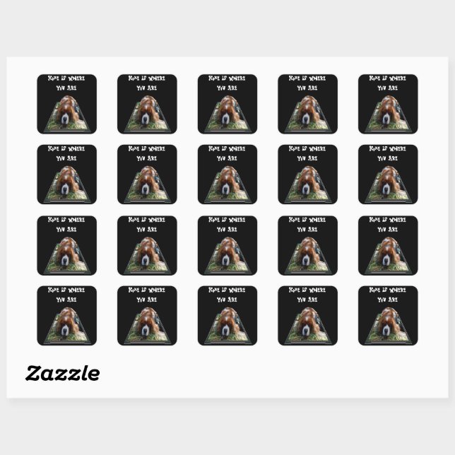 Cavalier Spaniel, Square Stickers (Blatt)