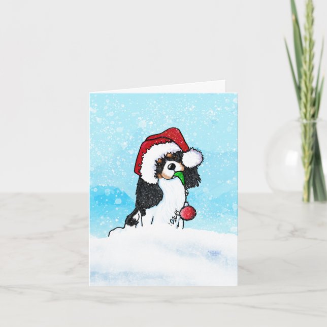 Cavalier Spaniel Weihnachtskarte Feiertagskarte (Vorderseite)