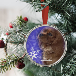 Cavalier Spaniel Weihnachtsschmuck, Ruby Cavalier Ornament Aus Metall