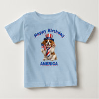 Cavalier Spaniel Welpe (2d) Patriotisches Kinder T