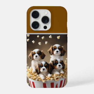 Cavalier Spaniel Welpen in Popcorn, iPhone 15 Pro Hülle