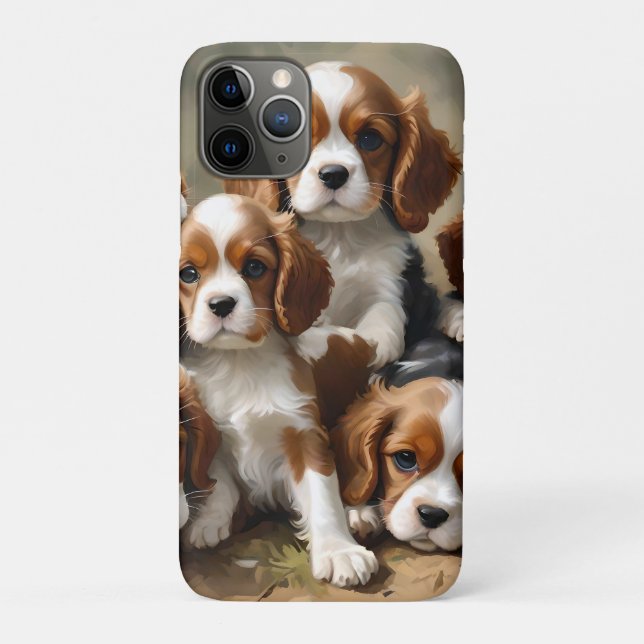 Cavalier Spaniel Welpen sind so Niedlich, Case-Mate iPhone Hülle (Rückseite)