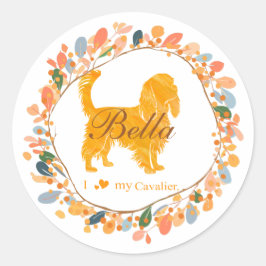Cavalier Sticker - Personalisiertes Pastell-Orange