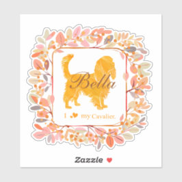 Cavalier Sticker - Personalized Pastel Orange Gift