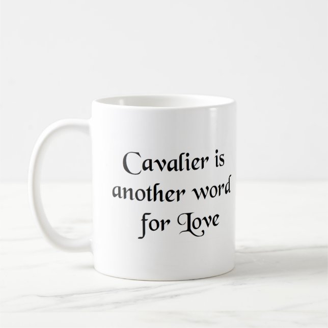 Cavalier Wort Kaffee Tasse (Links)