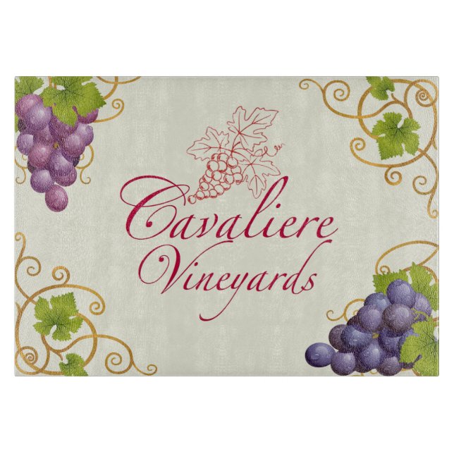 Cavaliere Vineyards Cutting Board Schneidebrett (Vorderseite)