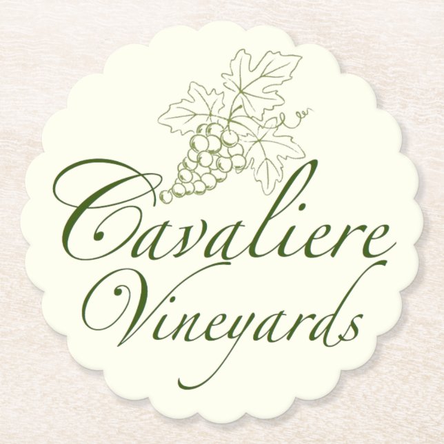 Cavaliere Vineyards Untersetzer (grün) (Vorderseite)