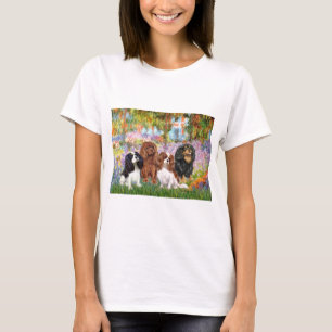 Cavaliers (4) - im Garten von Monet T-Shirt